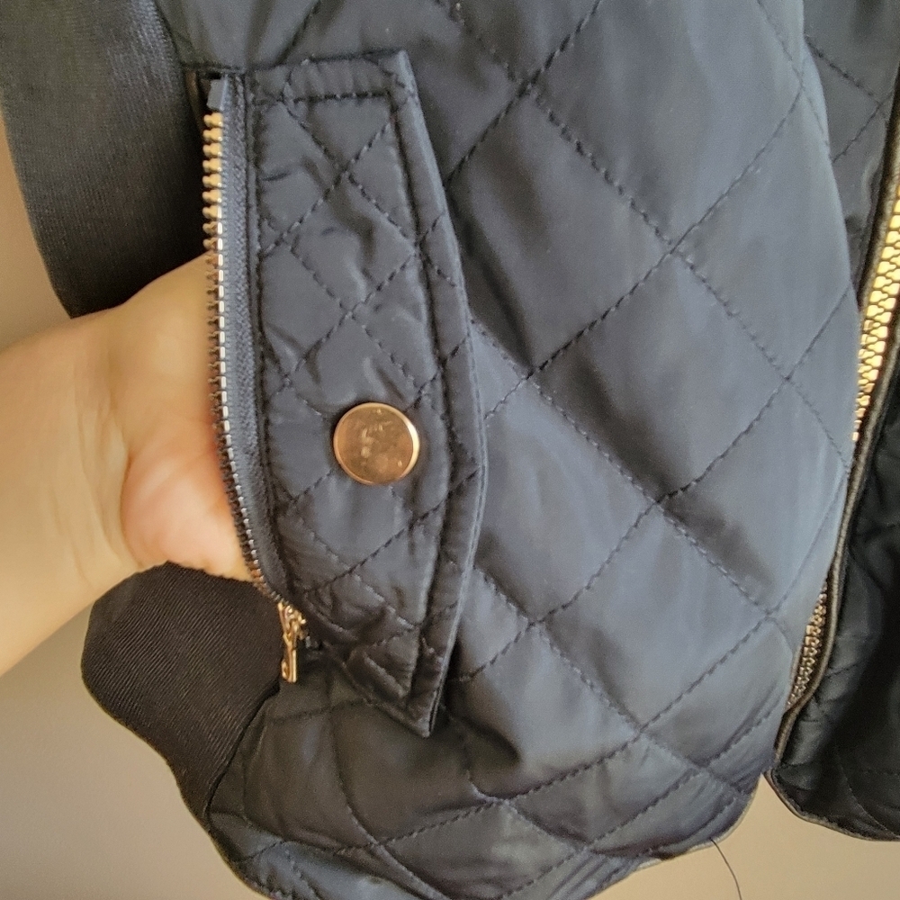 Cavalini Los Angeles Womens Sleeveless Full Zip Quilted Outerwear Blue Vest PL - Picture 4 of 10